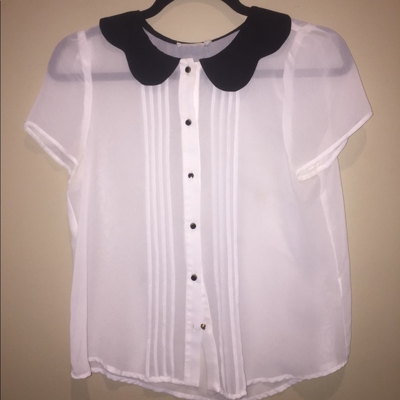 Lush button up sheer shirt - Picture 1 of 3